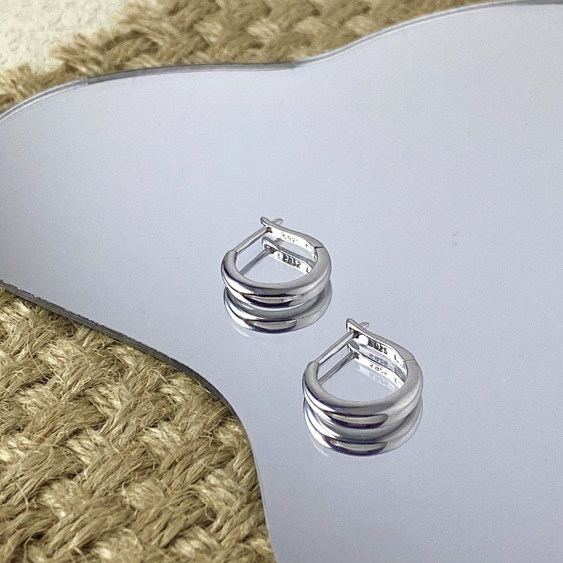 Polished Gold Chunky Huggie Hoops