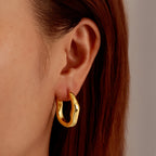 Organic Curve Hoop Earrings