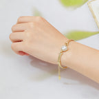 gold heart bracelet