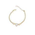 gold heart bracelet