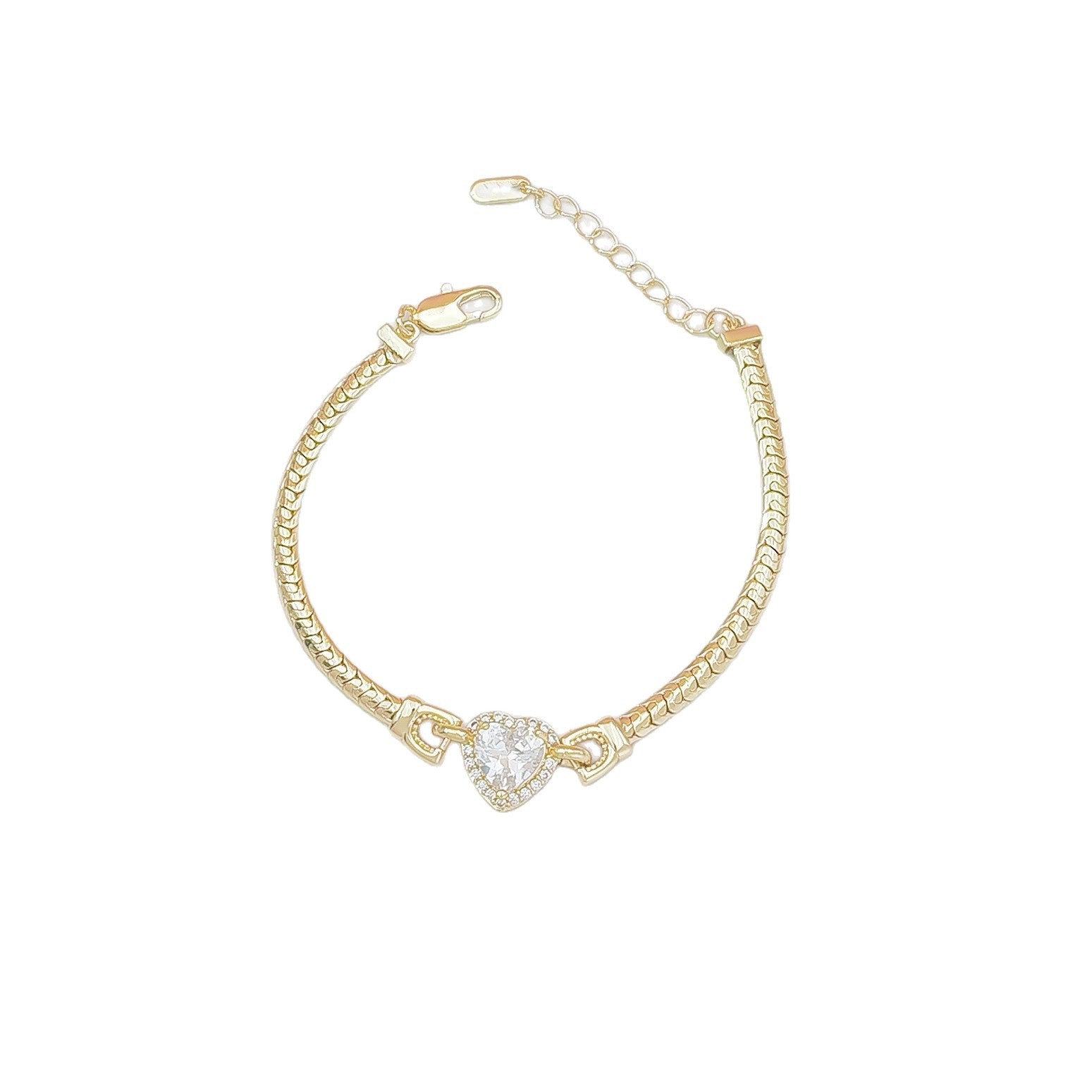 gold heart bracelet
