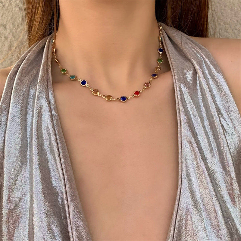 Colorful Crystal Beaded Necklace