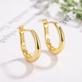 Polished Gold Chunky Huggie Hoops