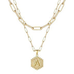 26-Letter Layered Necklace Set