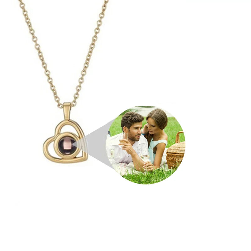 Custom Photo Projection Necklace Pendant Jewelry For Girlfriend Wife Lover Couple 2023 New In Creative Romantic Necklaces Gifts