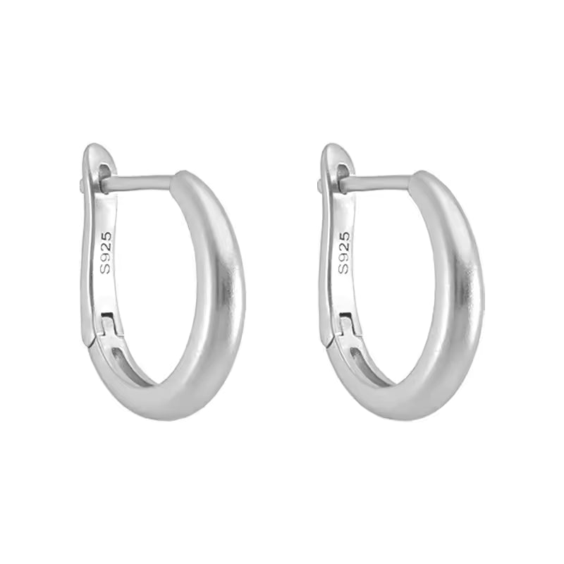 Polished Gold Chunky Huggie Hoops