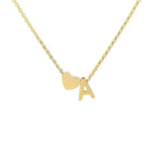 Heart Initial Necklace