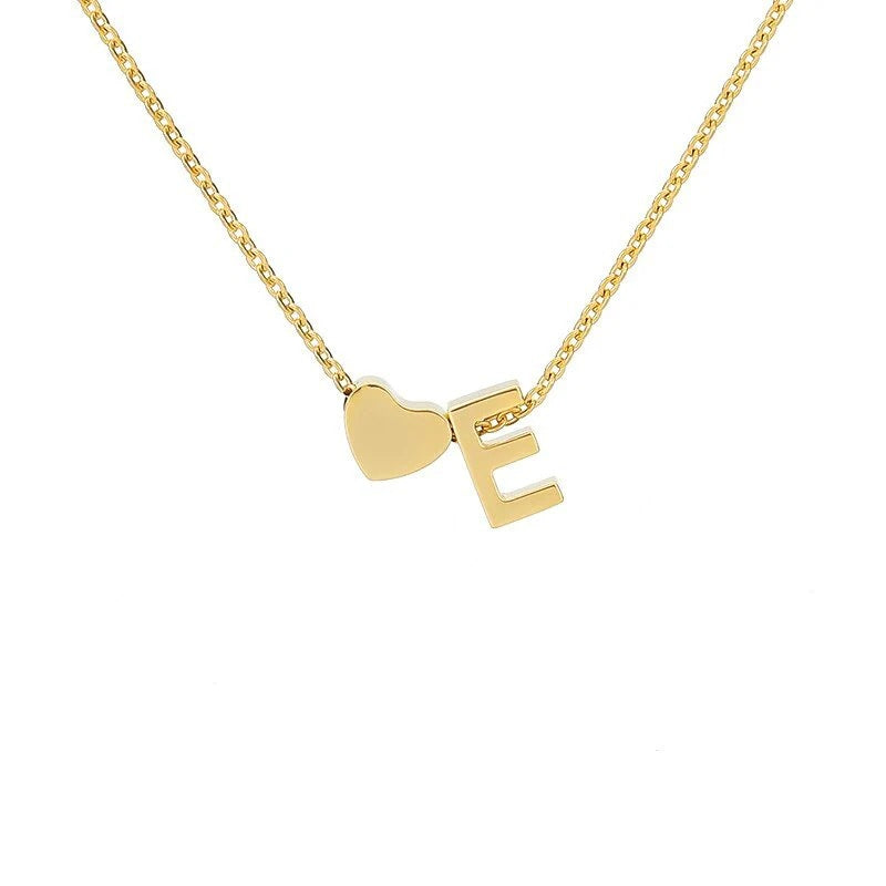 Heart Initial Necklace