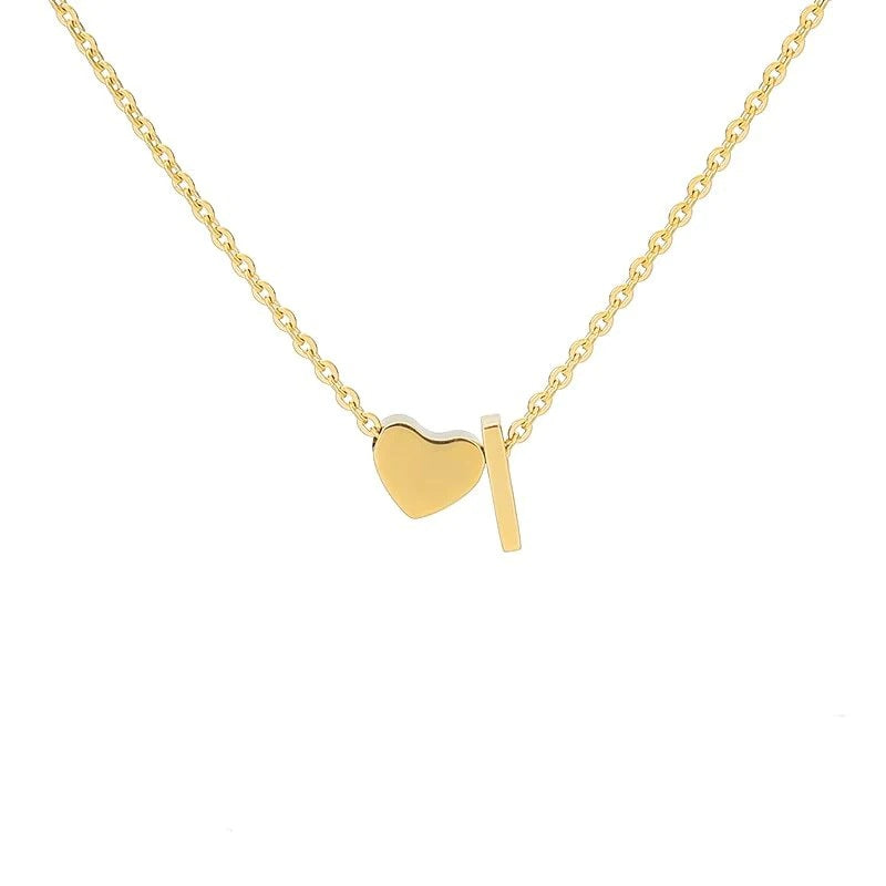 Heart Initial Necklace