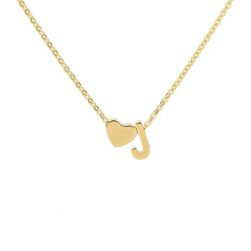 Heart Initial Necklace