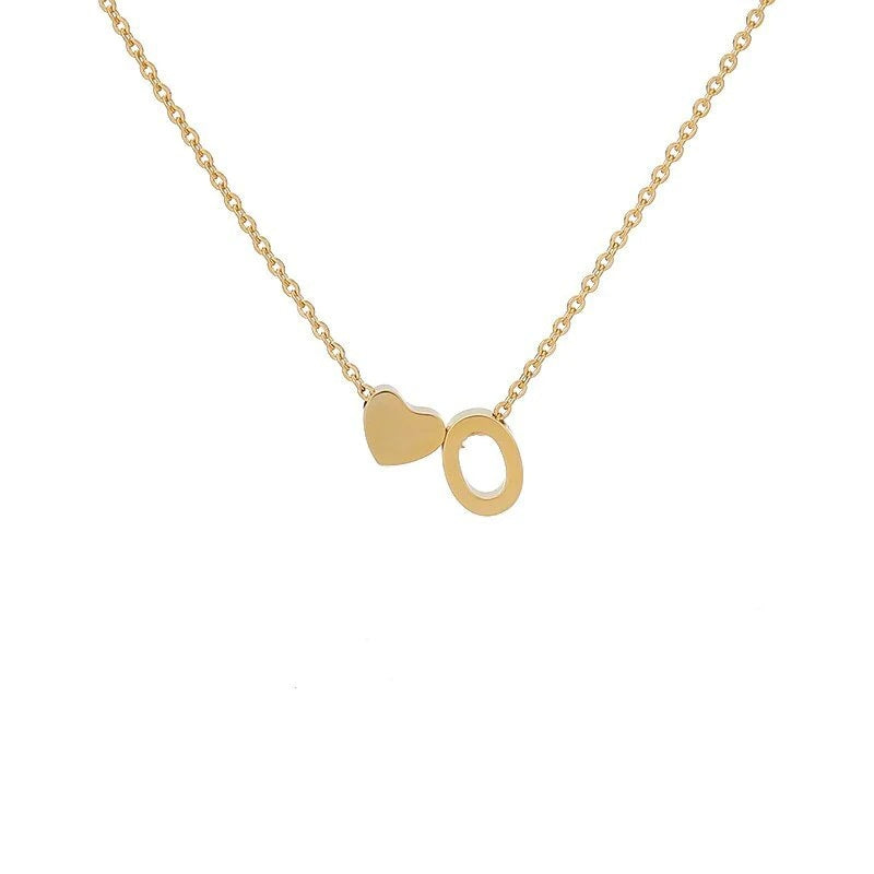 Heart Initial Necklace