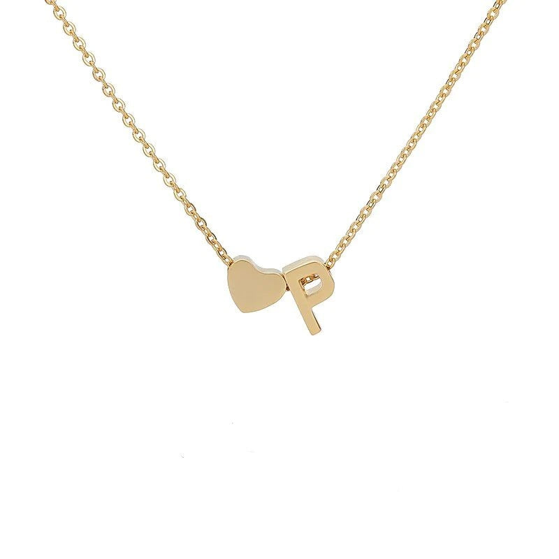 Heart Initial Necklace