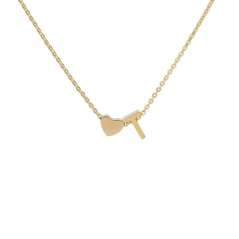 Heart Initial Necklace