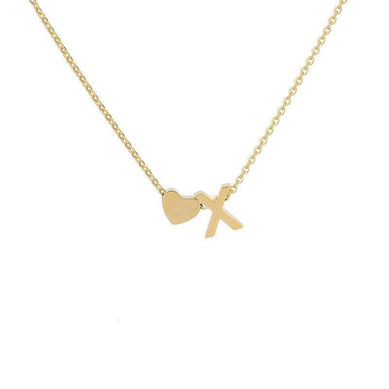 Heart Initial Necklace