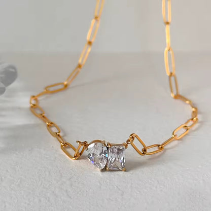 Crystal Paperclip Necklace