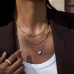 Crystal Paperclip Necklace