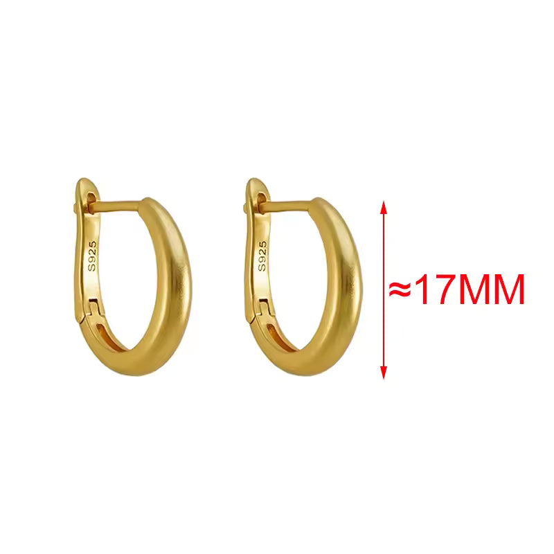 Polished Gold Chunky Huggie Hoops