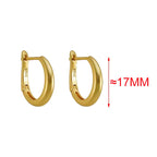 Polished Gold Chunky Huggie Hoops