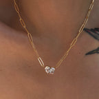 Crystal Paperclip Necklace