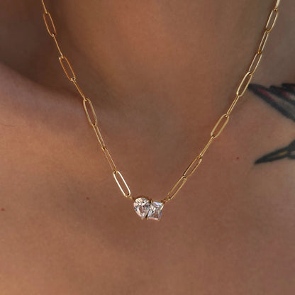 Crystal Paperclip Necklace