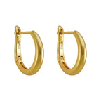 Polished Gold Chunky Huggie Hoops