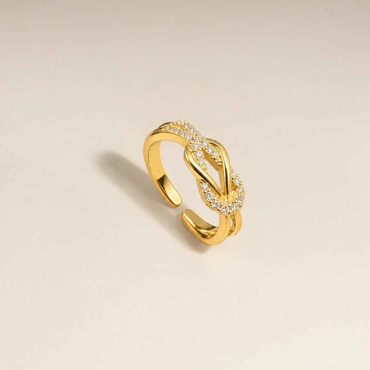 Zircon Knot Ring