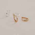 Polished Gold Chunky Huggie Hoops