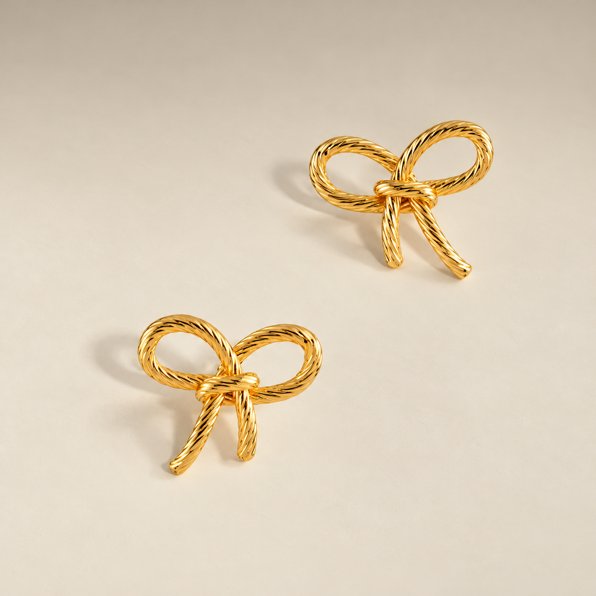Twisted Bow Stud Earrings