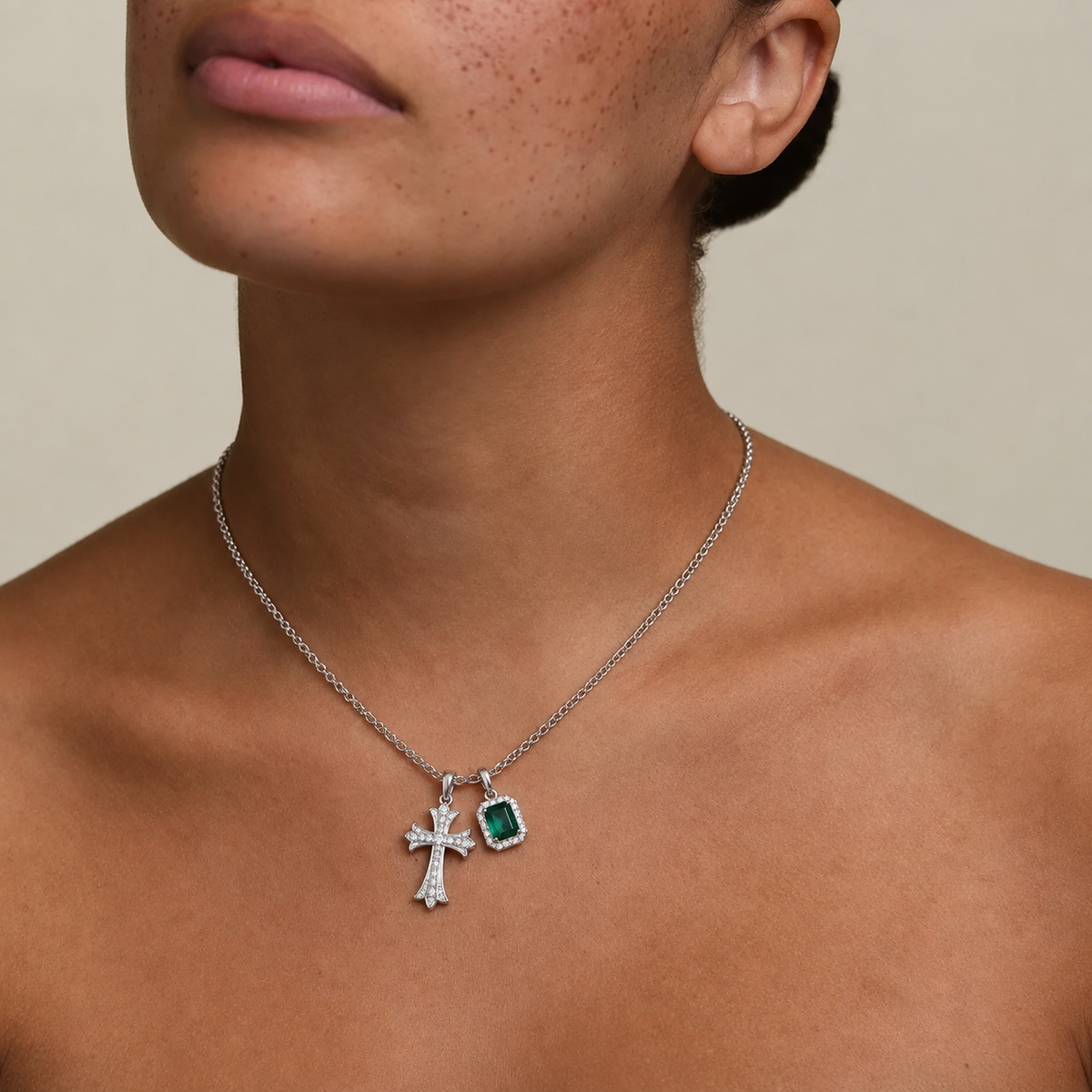 Cross Charm Pendant Necklace