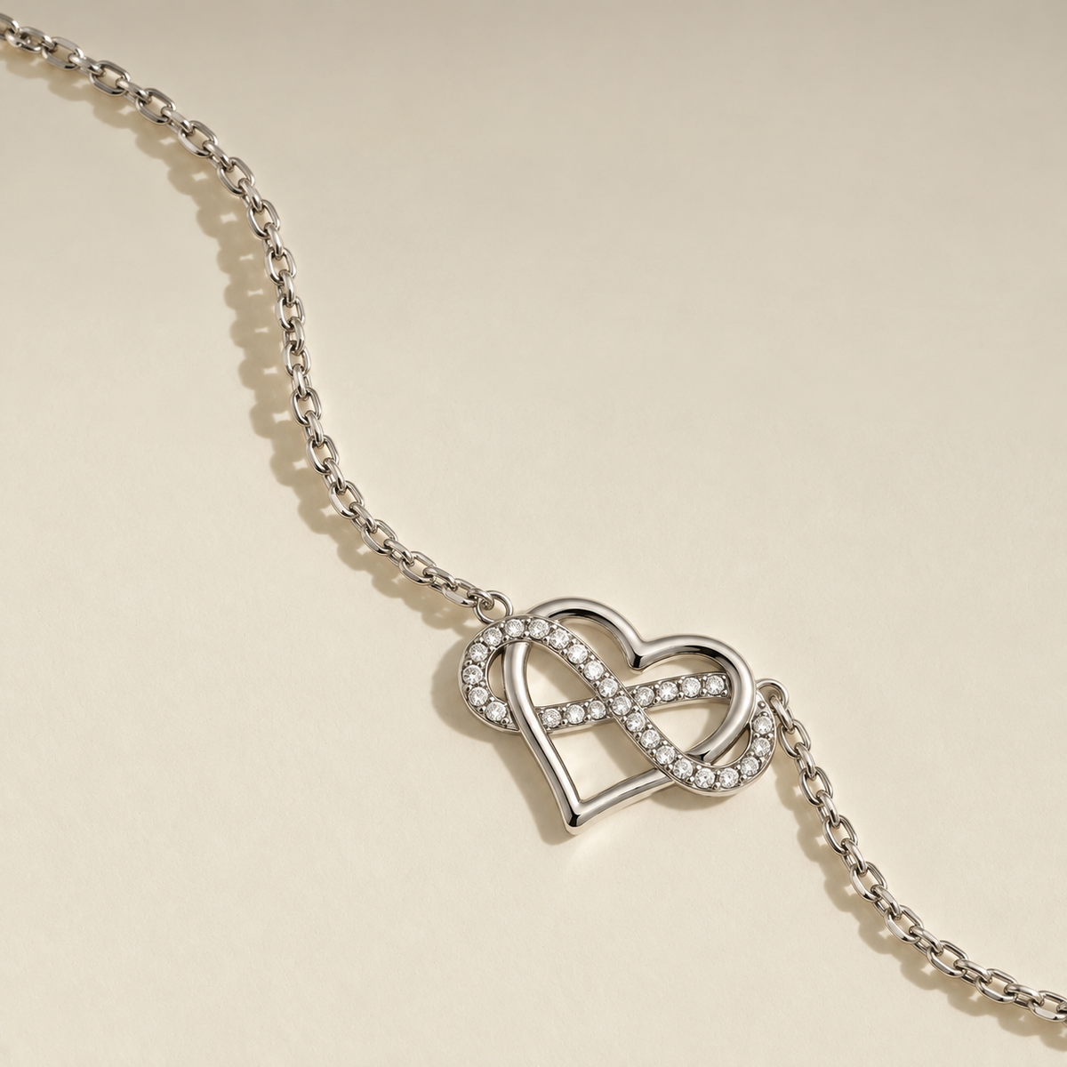 Infinity Heart Zircon Necklace