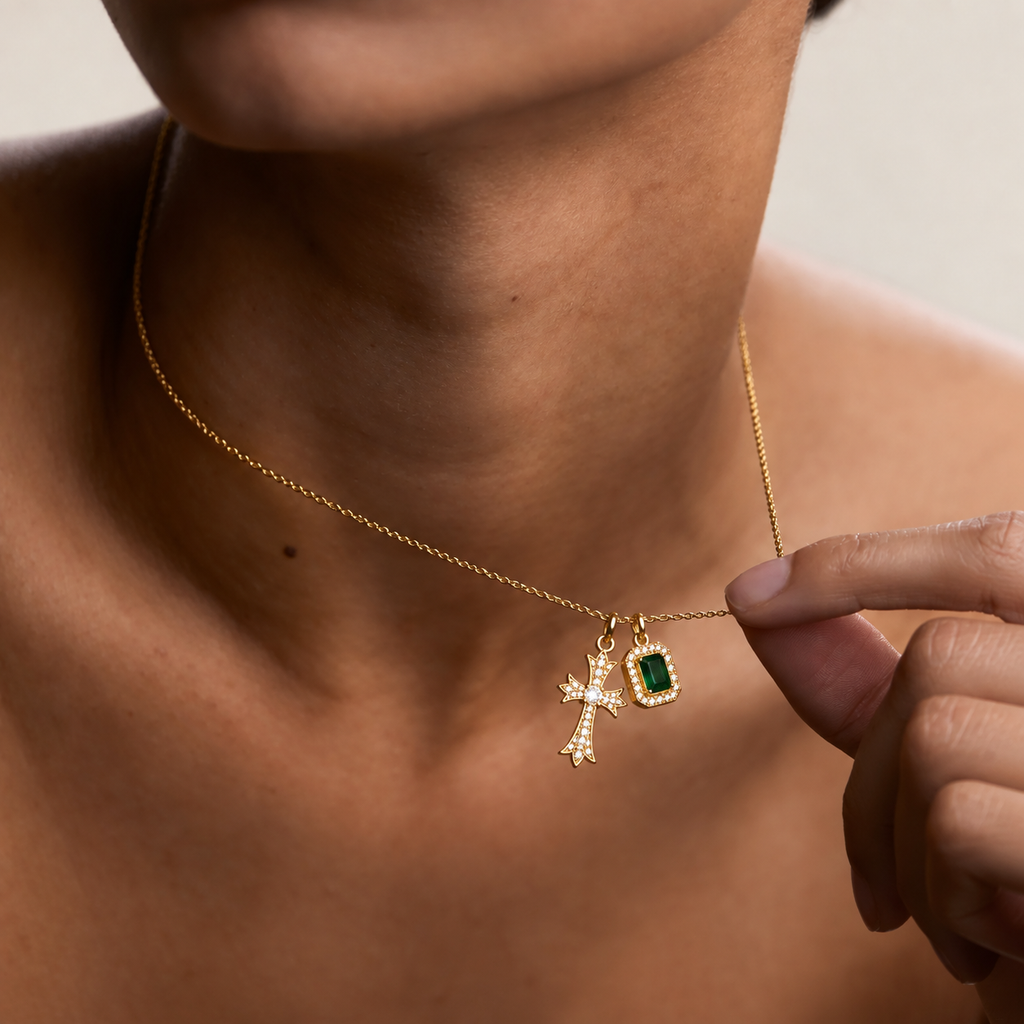 Cross Charm Pendant Necklace