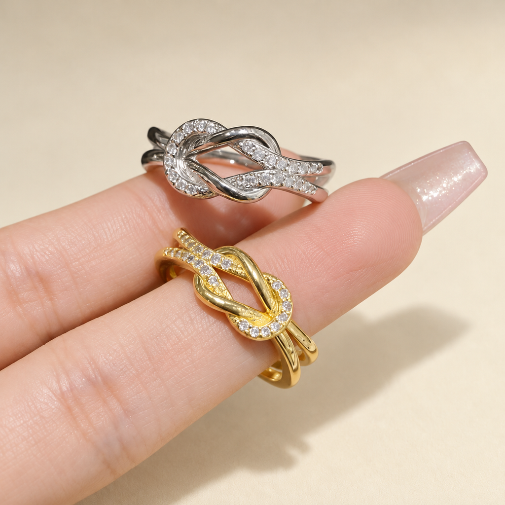 Zircon Knot Ring