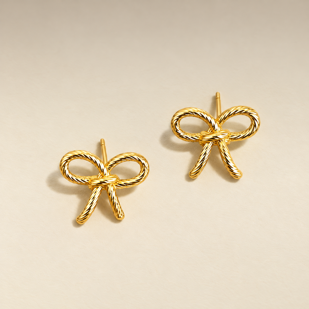 Twisted Bow Stud Earrings