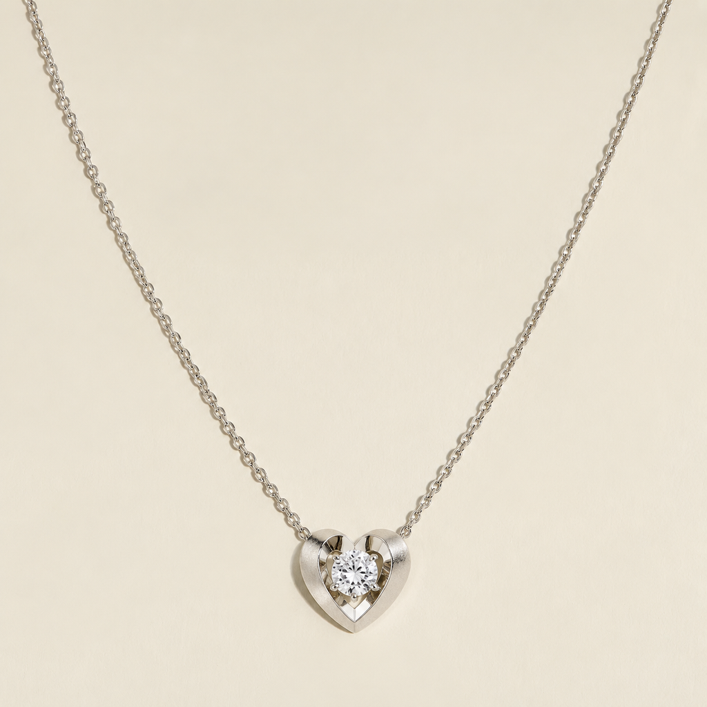 Floating Heart Pendant Necklace