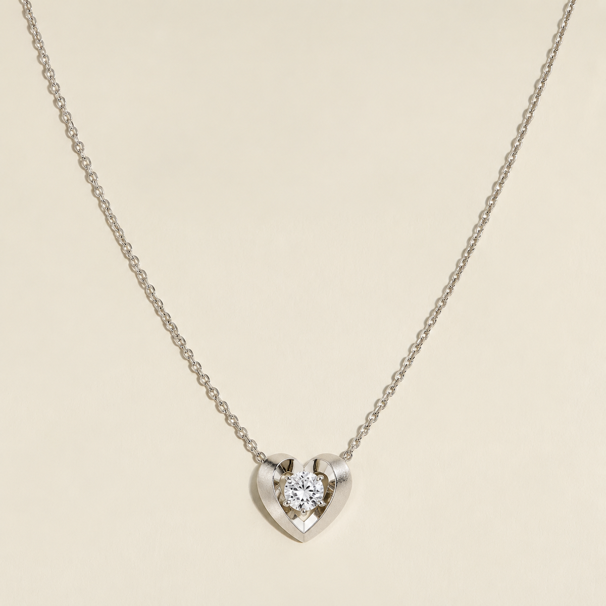 Floating Heart Pendant Necklace