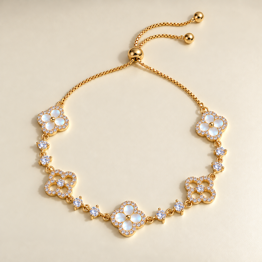 Lucky Clover Slider Bracelet