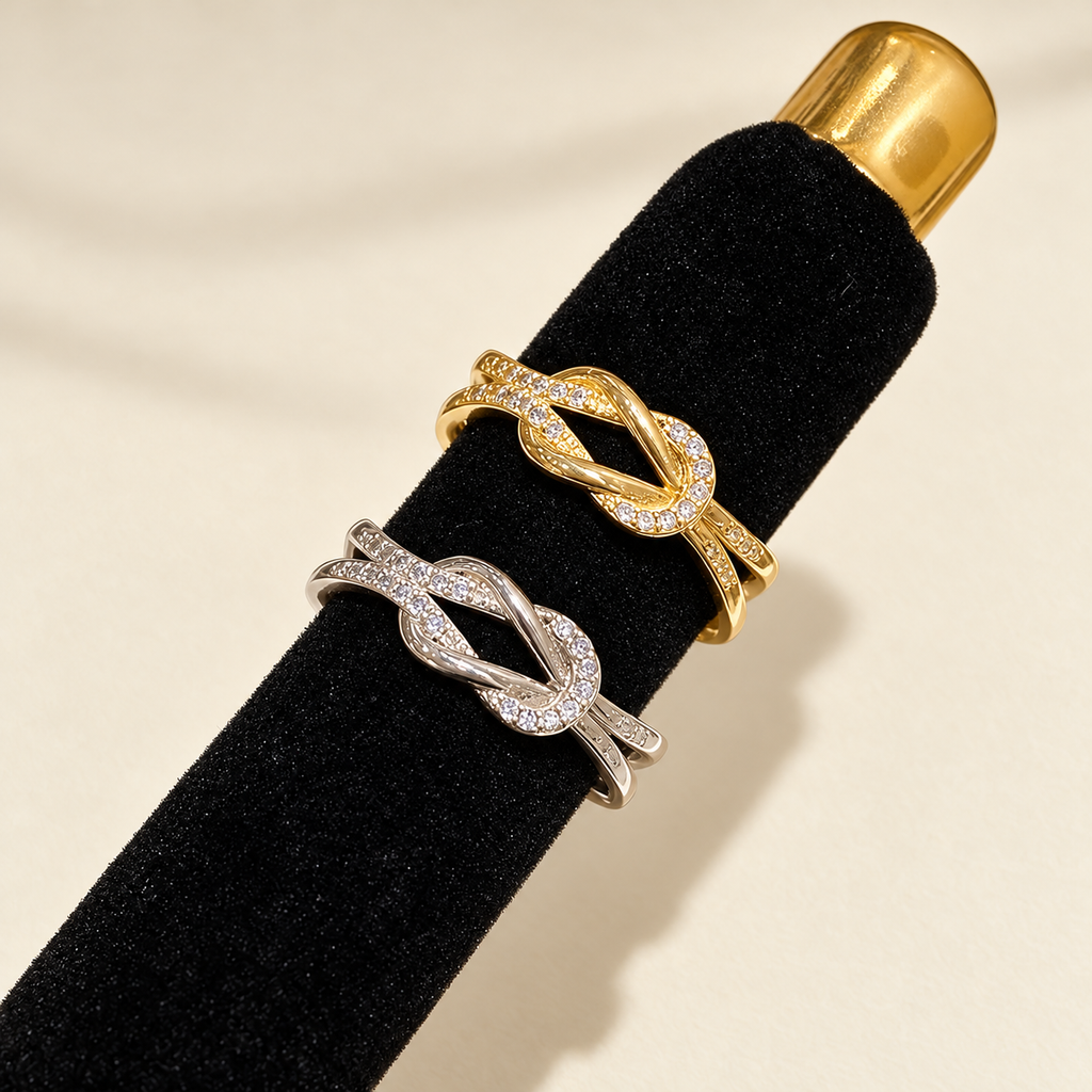 Zircon Knot Ring