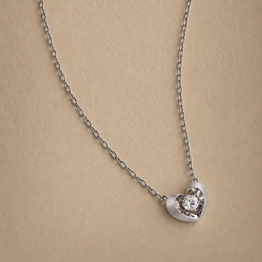 Floating Heart Pendant Necklace