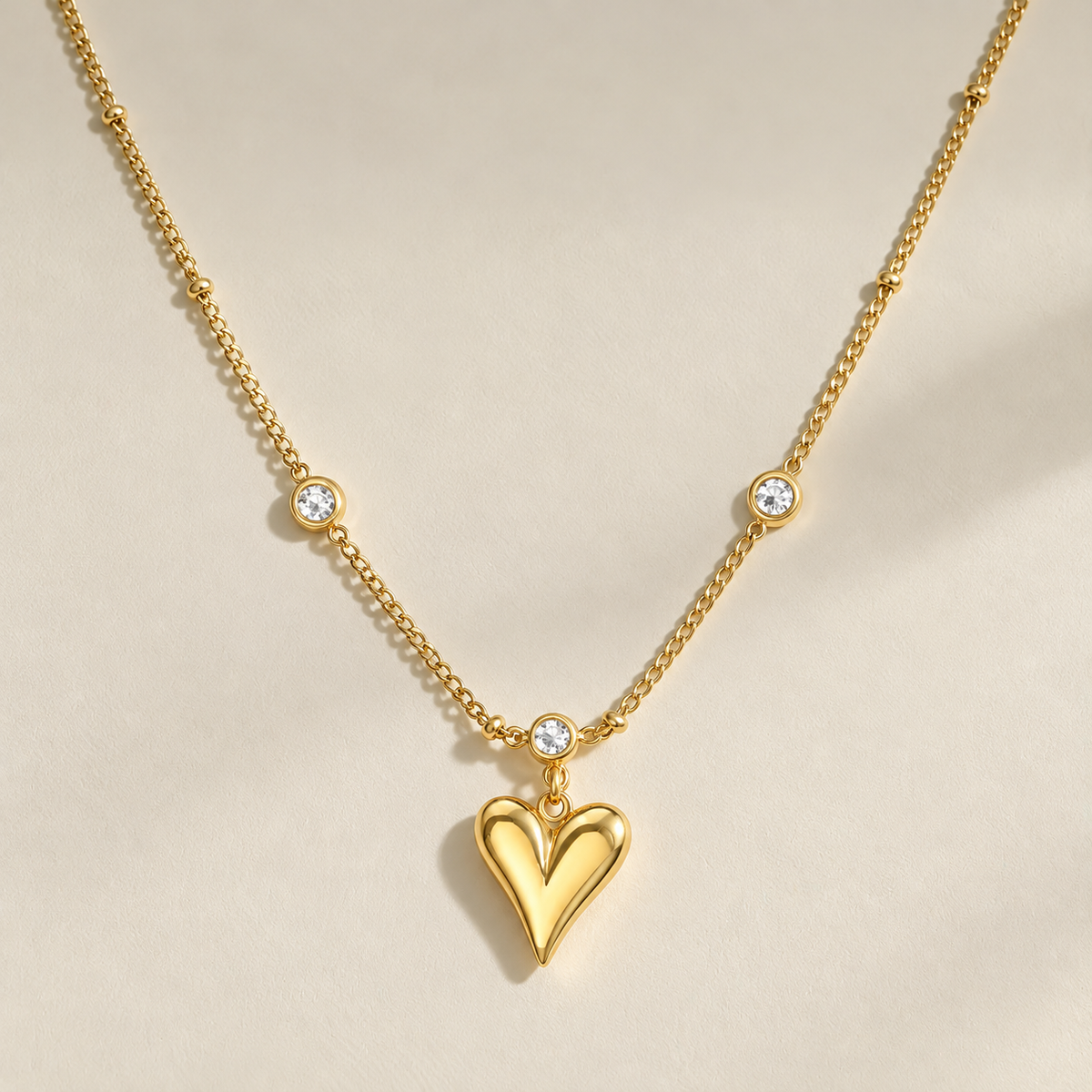 Crystal Heart Pendant Necklace