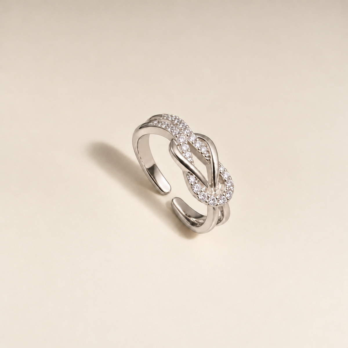 Zircon Knot Ring