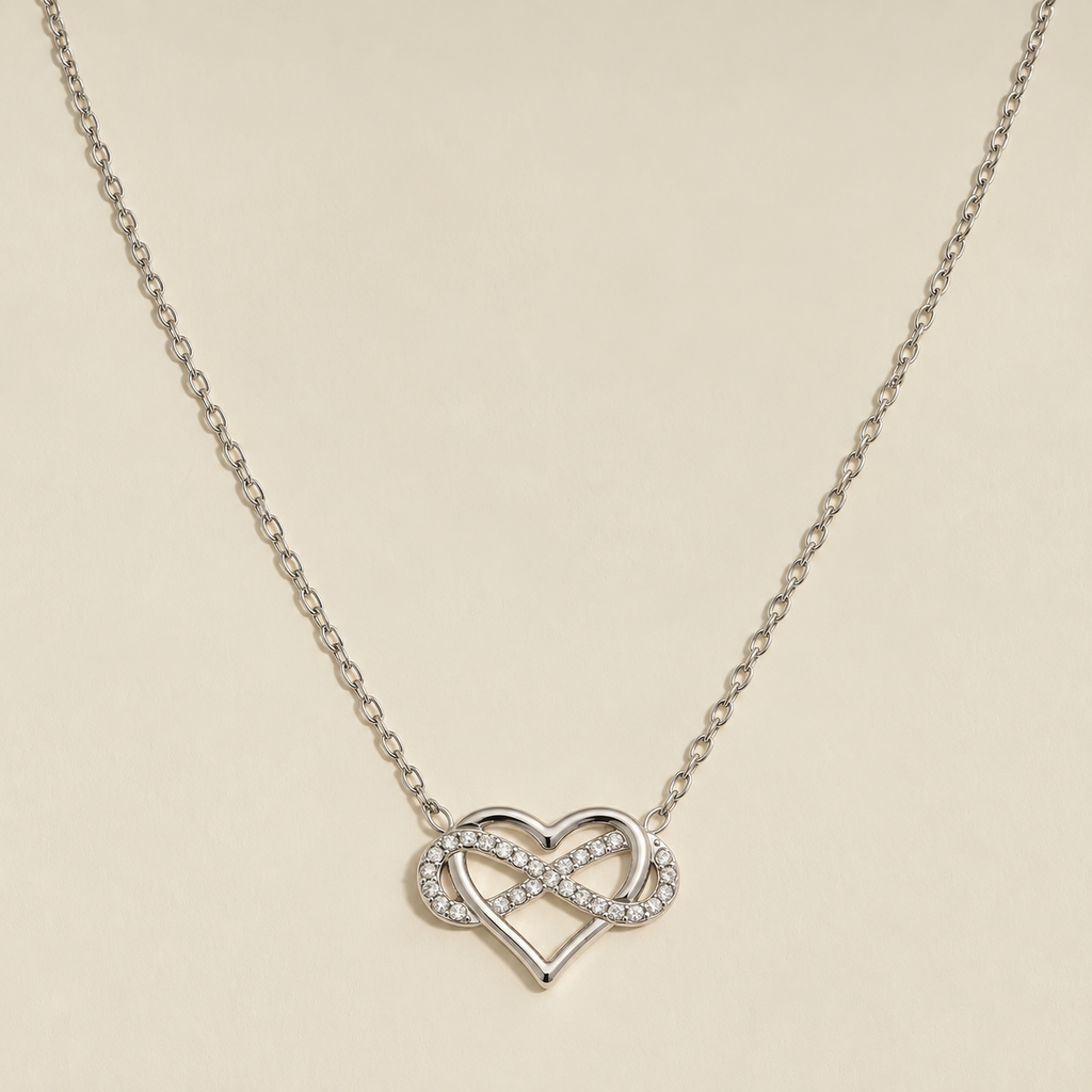 Infinity Heart Zircon Necklace