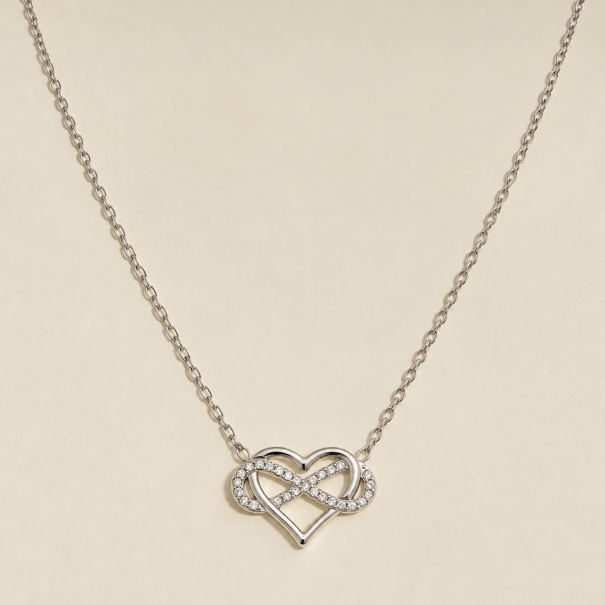 Infinity Heart Zircon Necklace