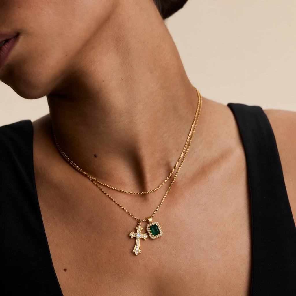 Cross Charm Pendant Necklace