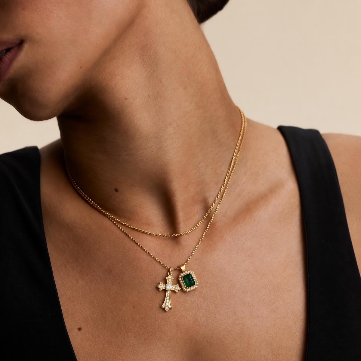 Cross Charm Pendant Necklace