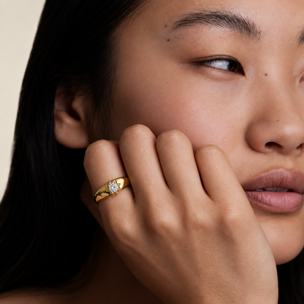 Celestial Zircon Adjustable Ring